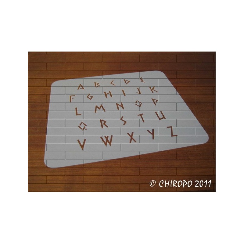 Pochoir alphabet - Satyr majuscule - 2cm (0225)