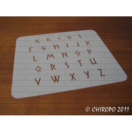 Pochoir alphabet - Satyr majuscule - 2cm (0225) Pochoir alphabet - Satyr majuscule - 2cm (0225)