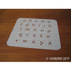 Pochoir alphabet - ChowFun minuscule - 2cm (0237)