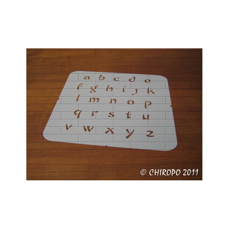 Pochoir alphabet - ChowFun minuscule - 2cm (0237)