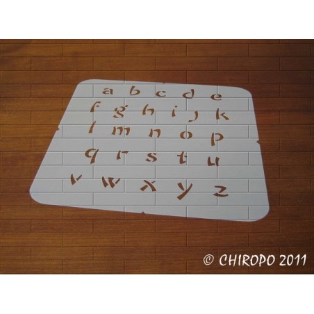 Pochoir alphabet - ChowFun minuscule - 2cm (0237) Pochoir alphabet - ChowFun minuscule - 2cm (0237)
