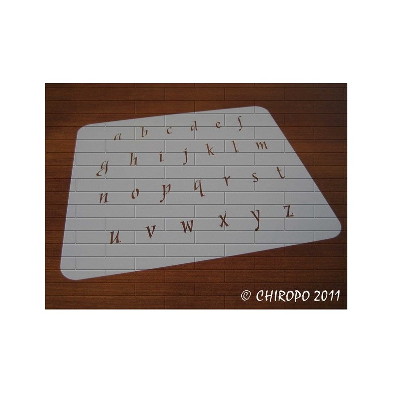 Pochoir alphabet - Style minuscule - 2cm (0642)