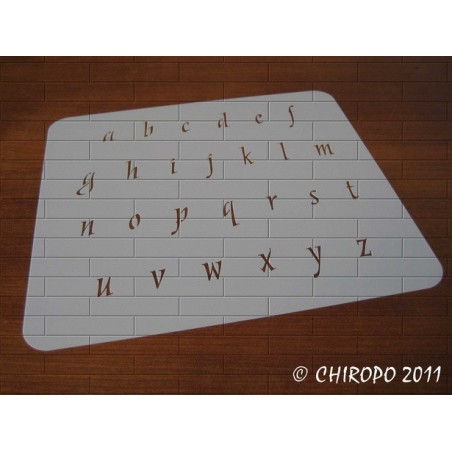 Pochoir alphabet - Style minuscule - 2cm (0642) Pochoir alphabet - Style minuscule - 2cm (0642)