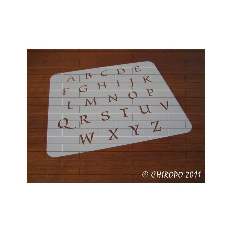 Pochoir alphabet - Style majuscule - 2cm (0643)
