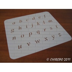 Pochoir alphabet - Times Italic minuscule - 2cm (0637)