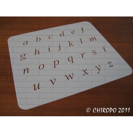 Pochoir alphabet - Times Italic minuscule - 2cm (0637) Pochoir alphabet - Times Italic minuscule - 2cm (0637)