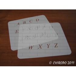 Pochoir alphabet - Times Italic majuscule - 2cm (0638)