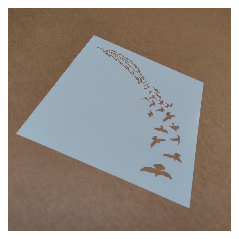 Pochoir Plume d'Oiseau