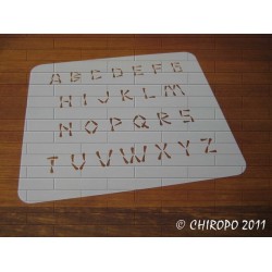 Pochoir alphabet - Wasabi majuscule - 2cm (0222)