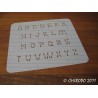 Pochoir alphabet - Wasabi majuscule - 2cm (0222)