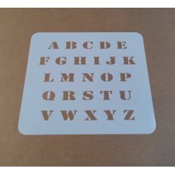 Pochoirs Lettres - Hauteur 15 mm - Army majuscule