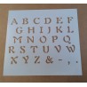 Pochoir Alphabet - Lettres classiques majuscules 2 cm