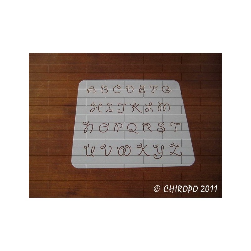 Pochoir alphabet - Giddy majuscule - 2cm (0666)