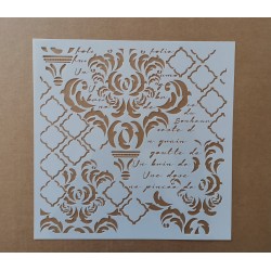 Pochoir Baroque avec texte