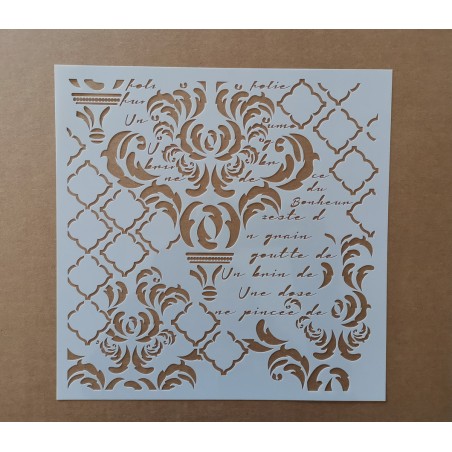 Pochoir Baroque avec texte