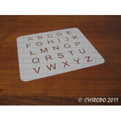 Pochoir alphabet - Arial majuscule - 2cm (0647)