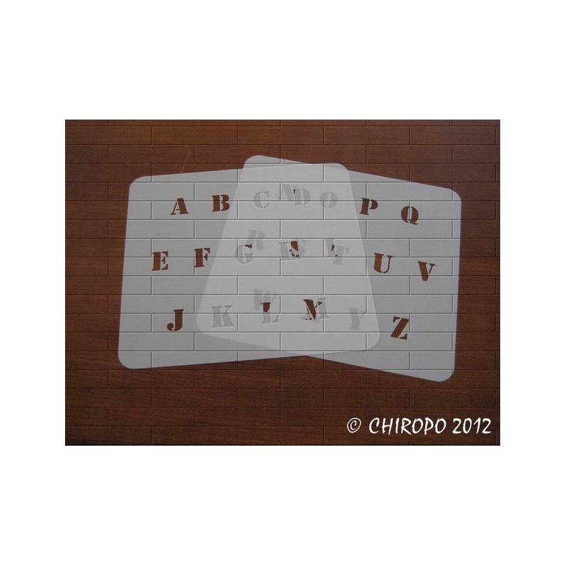Pochoir alphabet - Loft majuscule - 1cm (0232) Pochoir alphabet - Loft majuscule - 1cm (0232)