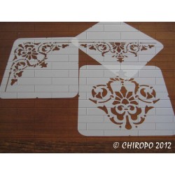 Lot de 3 Pochoirs Baroque (0740L)