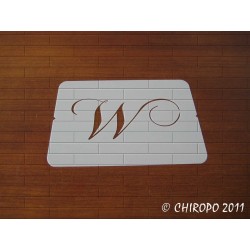 Pochoir Monogramme Chopin - Lettre W en 5cm (0649)