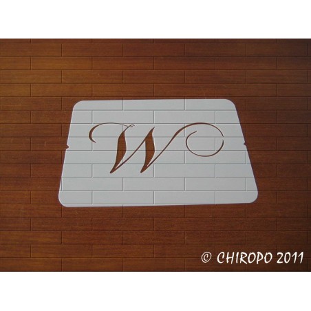 Pochoir Monogramme Chopin - Lettre W en 5cm (0649) Pochoir Monogramme Chopin - Lettre W en 5cm (0649)