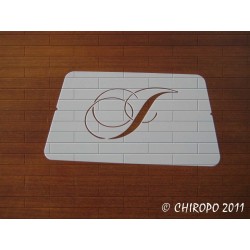 Pochoir Monogramme Chopin - Lettre J en 5cm (0649)