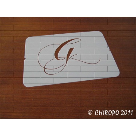 Pochoir Monogramme Chopin - Lettre G en 5cm (0649) Pochoir Monogramme Chopin - Lettre G en 5cm (0649)