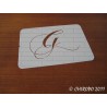 Pochoir Monogramme Chopin - Lettre G en 5cm (0649)