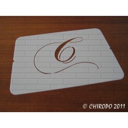 Pochoir Monogramme Chopin - Lettre C en 5cm (0649)