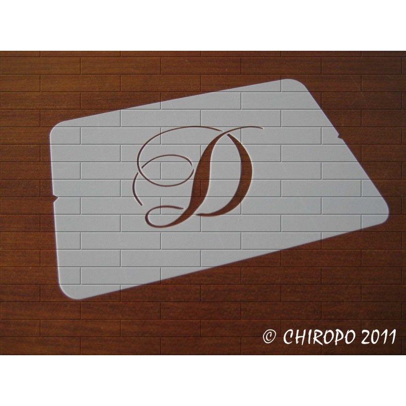 Pochoir Monogramme Chopin - Lettre D en 5cm (0649) Pochoir Monogramme Chopin - Lettre D en 5cm (0649)