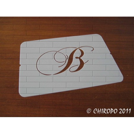 Pochoir Monogramme Script - Lettre B en 5cm (0634) Pochoir Monogramme Script - Lettre B en 5cm (0634)