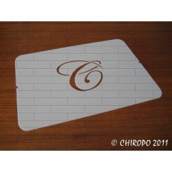 Pochoir Monogramme Script - Lettre N en 5cm (0634)