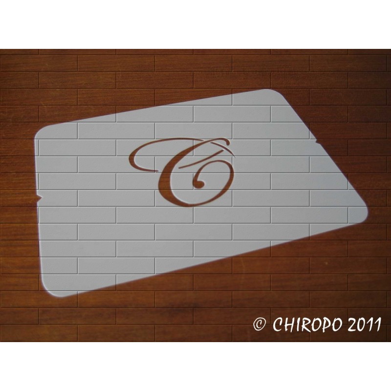Pochoir Monogramme Script - Lettre N en 5cm (0634) Pochoir Monogramme Script - Lettre N en 5cm (0634)