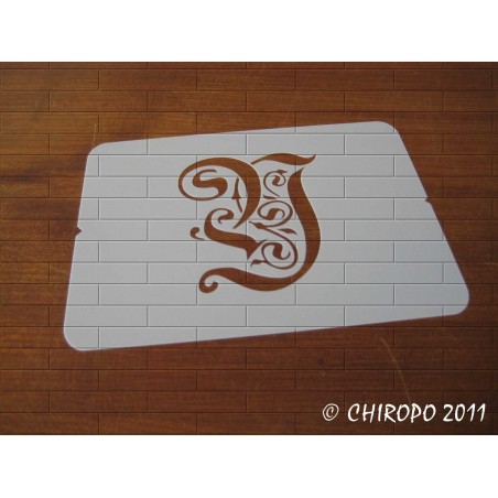 Pochoir Monogramme Gothic - Lettre Y en 7cm (0652) Pochoir Monogramme Gothic - Lettre Y en 7cm (0652)