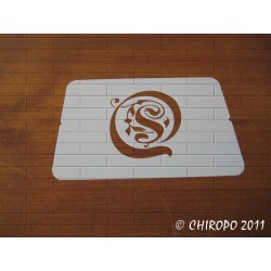 Pochoir Monogramme Gothic - Lettre O en 7cm (0652)