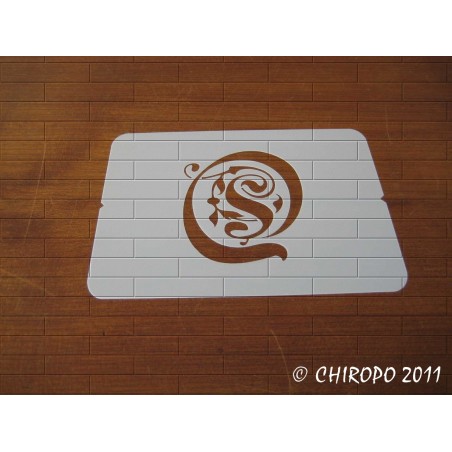 Pochoir Monogramme Gothic - Lettre O en 7cm (0652) Pochoir Monogramme Gothic - Lettre O en 7cm (0652)