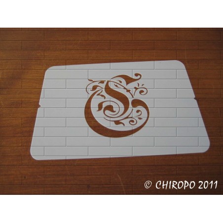 Pochoir Monogramme Gothic - Lettre C en 7cm (0652) Pochoir Monogramme Gothic - Lettre C en 7cm (0652)