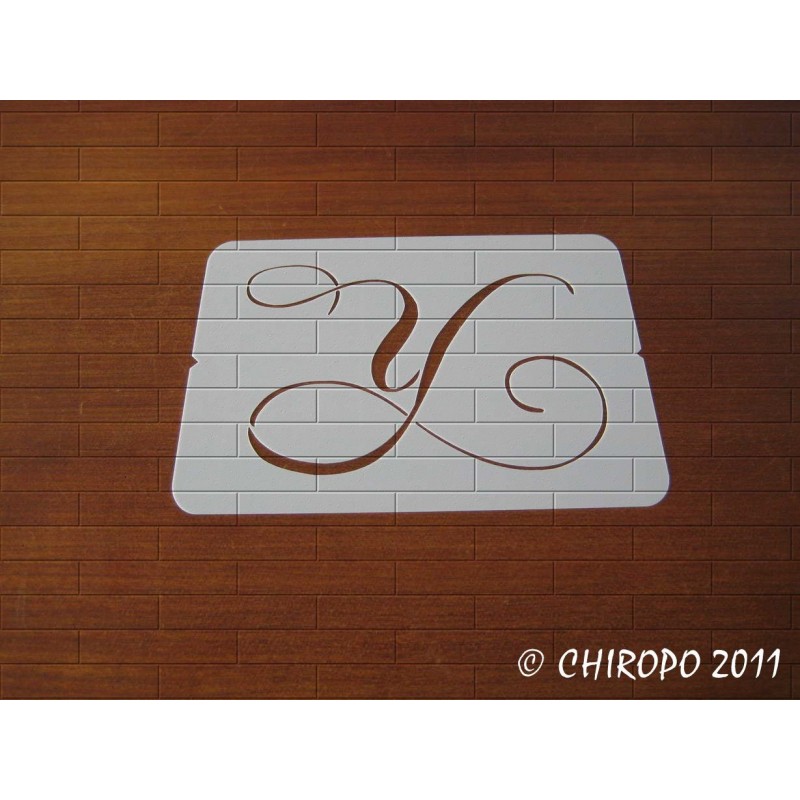 Pochoir Monogramme Chopin - Lettre Y en 5cm (0649)