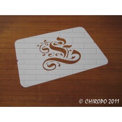 Pochoir Monogramme Gothic - Lettre E en 7cm (0652)