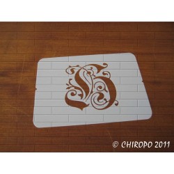 Pochoir Monogramme Gothic - Lettre H en 7cm (0652)
