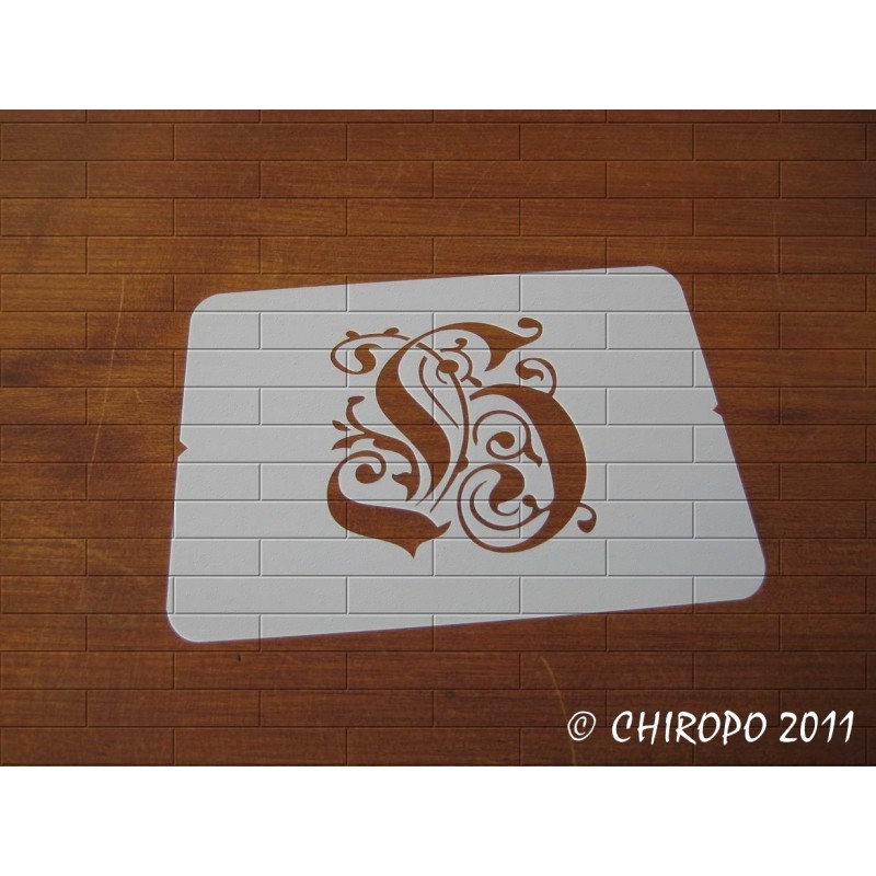 Pochoir Monogramme Gothic - Lettre H en 7cm (0652)