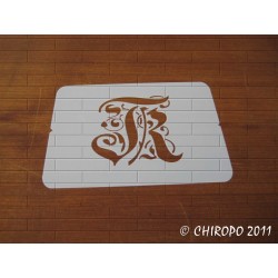 Pochoir Monogramme Gothic - Lettre K en 7cm (0652)
