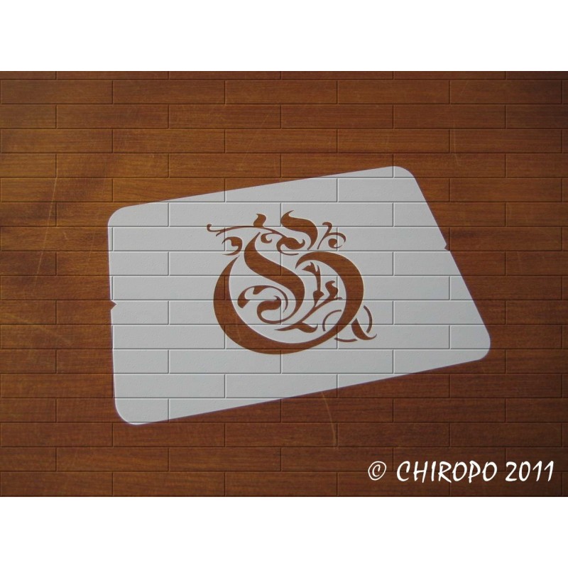 Pochoir Monogramme Gothic - Lettre G en 7cm (0652)