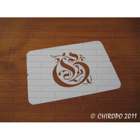 Pochoir Monogramme Gothic - Lettre G en 7cm (0652) Pochoir Monogramme Gothic - Lettre G en 7cm (0652)