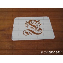 Pochoir Monogramme Gothic - Lettre L en 7cm (0652)