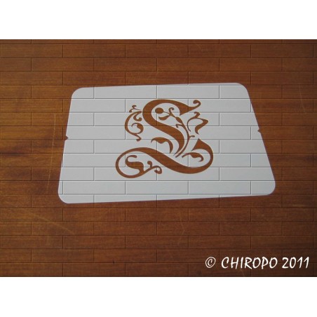 Pochoir Monogramme Gothic - Lettre L en 7cm (0652) Pochoir Monogramme Gothic - Lettre L en 7cm (0652)