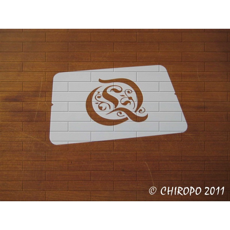 Pochoir Monogramme Gothic - Lettre Q en 7cm (0652)