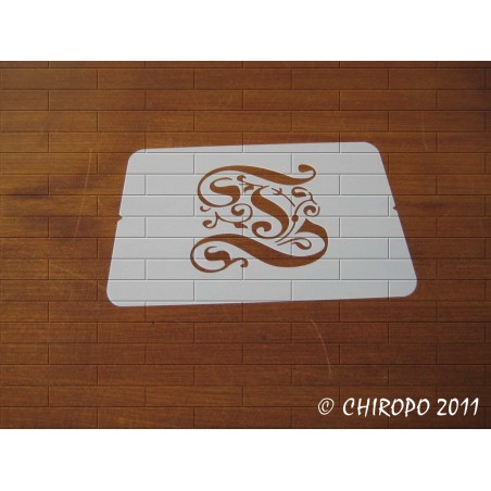 Pochoir Monogramme Gothic - Lettre T en 7cm (0652) Pochoir Monogramme Gothic - Lettre T en 7cm (0652)