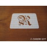 Pochoir Monogramme Gothic - Lettre R en 7cm (0652)