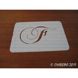 Pochoir Monogramme Chopin - Lettre F en 5cm (0649)