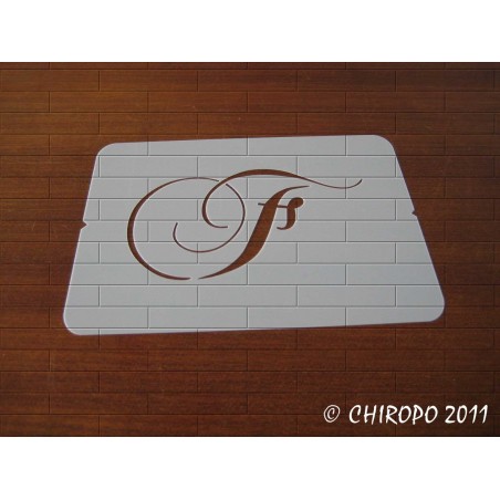 Pochoir Monogramme Chopin - Lettre F en 5cm (0649) Pochoir Monogramme Chopin - Lettre F en 5cm (0649)
